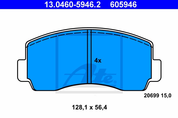 ATE Első fékbetét 13.0460-5946.2_ATE