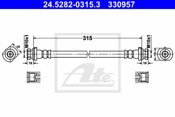 ATE Gumifékcső 24.5282-0315.3_ATE