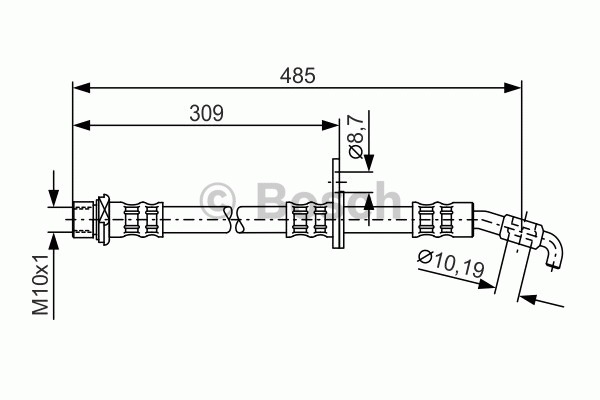 BOSCH Gumifékcső 1987481106_BOSCH