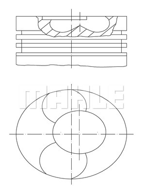 MAHLE Dugattyú 2290720_MAHLE