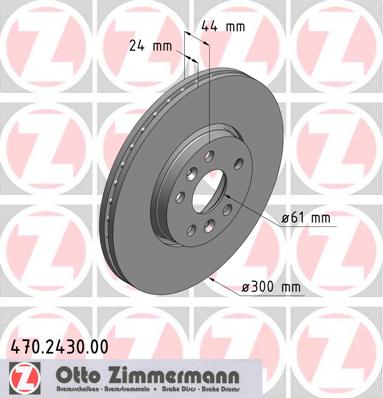 ZIMMERMANN Első féktárcsa 470.2430.00_ZIM