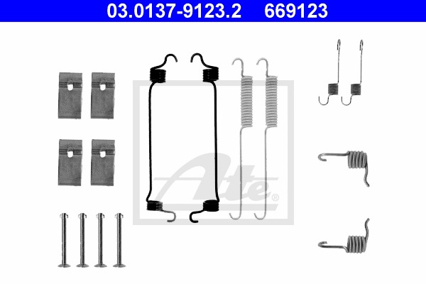 ATE Tartozékkészlet, fékpofa 03.0137-9123.2_ATE
