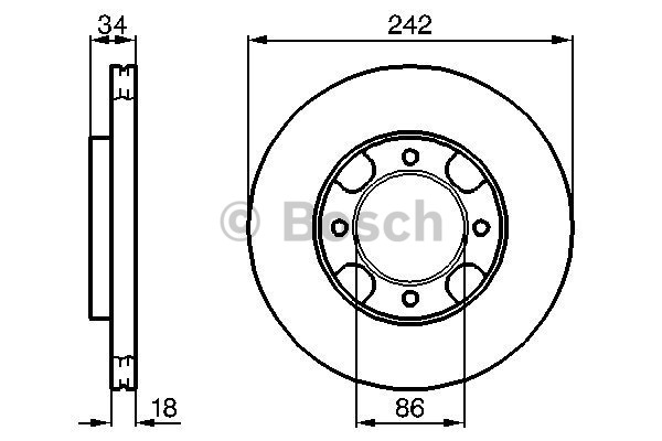 BOSCH Első féktárcsa 0986478254_BOSCH