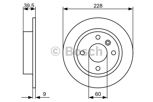 BOSCH Hátsó féktárcsa 0986478297_BOSCH