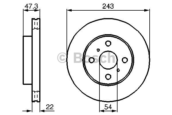 BOSCH Első féktárcsa 0986478383_BOSCH