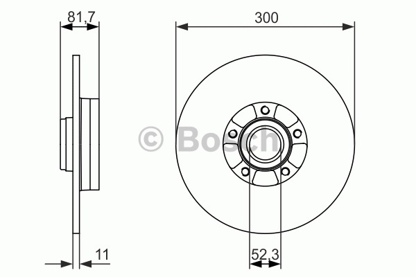 BOSCH Hátsó féktárcsa 0986479780_BOSCH