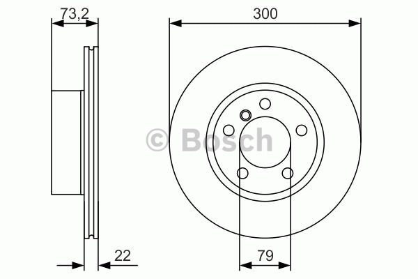 BOSCH Első féktárcsa 0986479A05_BOSCH