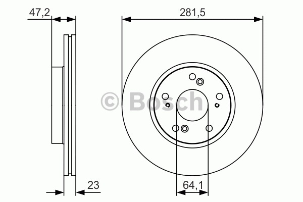 BOSCH Első féktárcsa 0986479R85_BOSCH