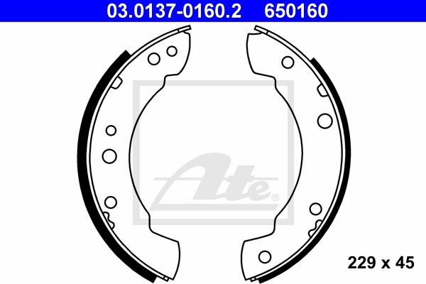 ATE Fékpofa 03.0137-0160.2_ATE
