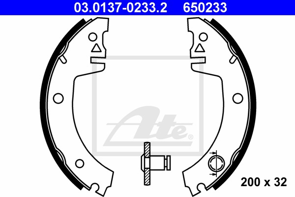 ATE Fékpofa 03.0137-0233.2_ATE