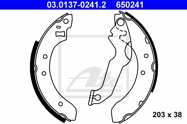 ATE Fékpofa 03.0137-0241.2_ATE