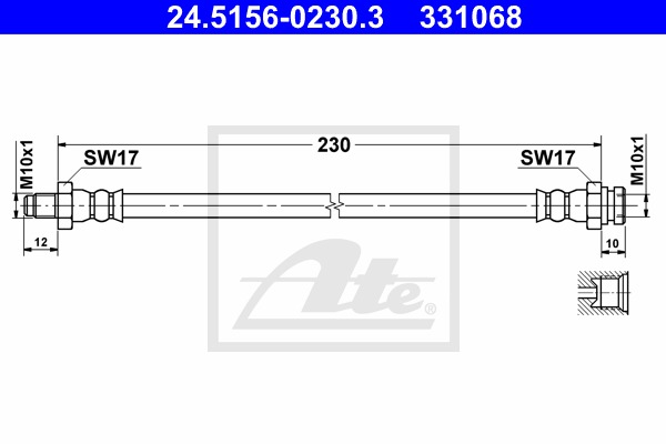 ATE Gumifékcső 24.5156-0230.3_ATE