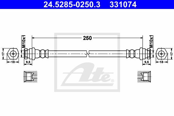 ATE Gumifékcső 24.5285-0250.3_ATE