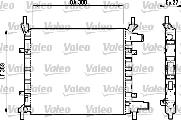 VALEO Vízhűtő 9TA095A_VALEO