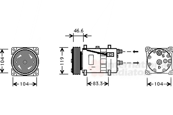 VAN WEZEL Klímakompresszor 0900K209_VW