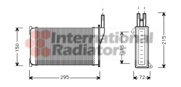 VAN WEZEL Fűtőradiátor 18006095_VW