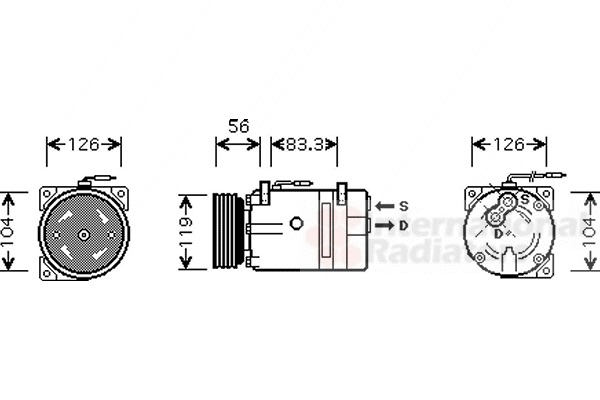 VAN WEZEL Klímakompresszor 4300K310_VW