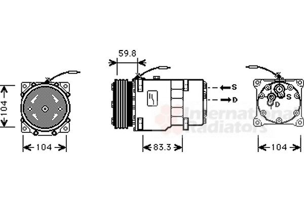 VAN WEZEL Klímakompresszor 4300K402_VW