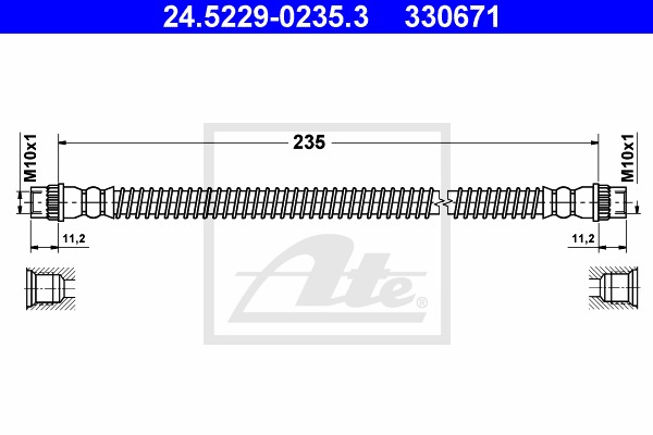 ATE Gumifékcső 24.5229-0235.3_ATE