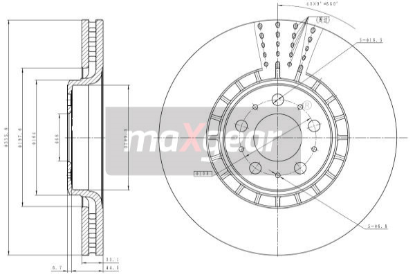 MAXGEAR Első féktárcsa 19-1835MAX_MAXG