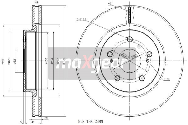 MAXGEAR Első féktárcsa 19-1952MAX_MAXG