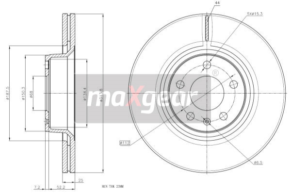 MAXGEAR Féktárcsa, mind 19-2021MAX_MAXG