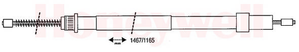 BENDIX Kézifék bowden 431213B_BEND