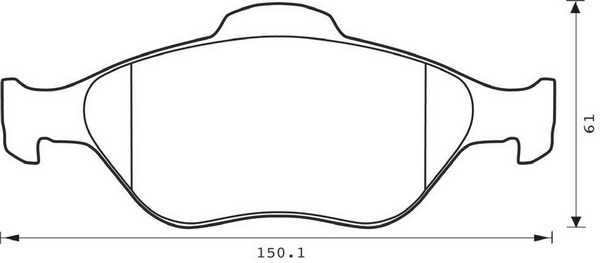 BENDIX Első fékbetét 573041B_BEND