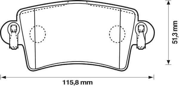 BENDIX Hátsó fékbetét 573055B_BEND