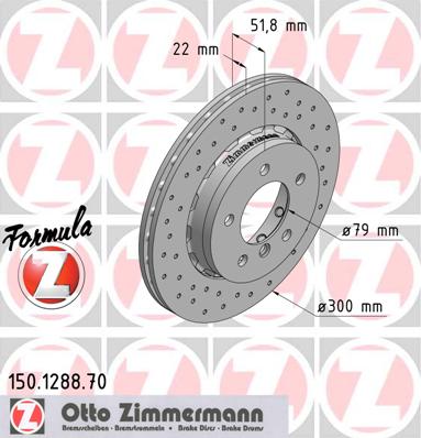 ZIMMERMANN Első féktárcsa 150.1288.70_ZIM