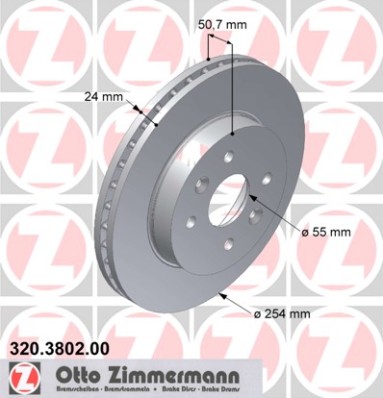 ZIMMERMANN Első féktárcsa 320.3802.00_ZIM