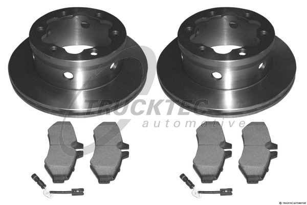 TRUCKTEC Féktárcsa + fékbetét 02.35.187