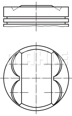 MAHLE Dugattyú 6760301_MAHLE