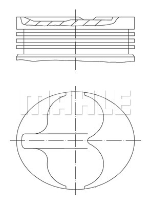 MAHLE Dugattyú 6400600_MAHLE