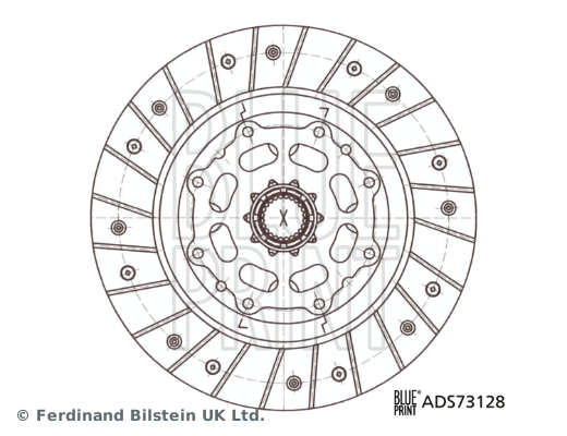 BLUE PRINT Kuplungtárcsa ADS73128_BLP