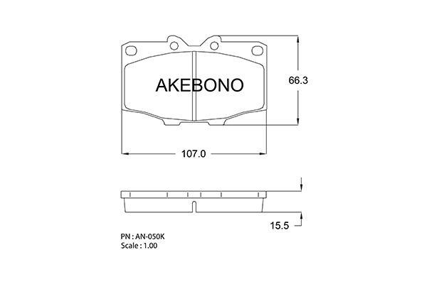 AKEBONO Első fékbetét AN-050K_AKE