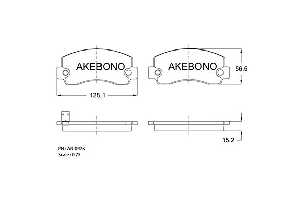 AKEBONO Első fékbetét AN-097K_AKE