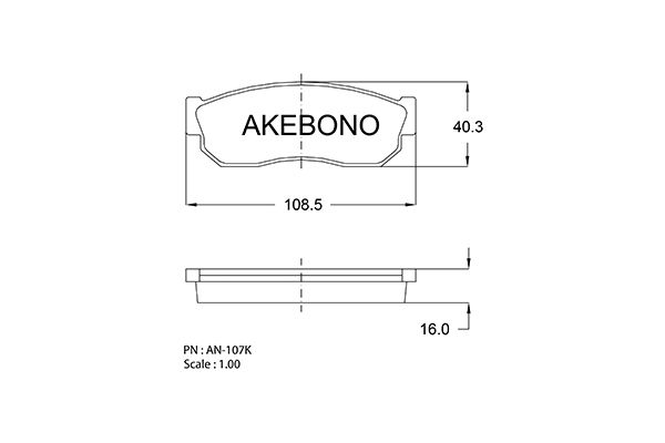 AKEBONO Első fékbetét AN-107K_AKE