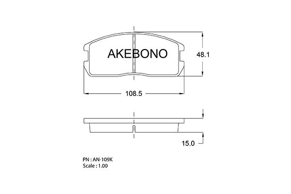 AKEBONO Első fékbetét AN-109K_AKE