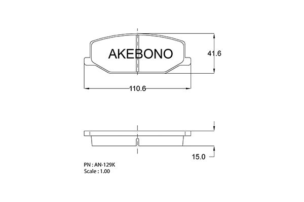 AKEBONO Első fékbetét AN-129K_AKE