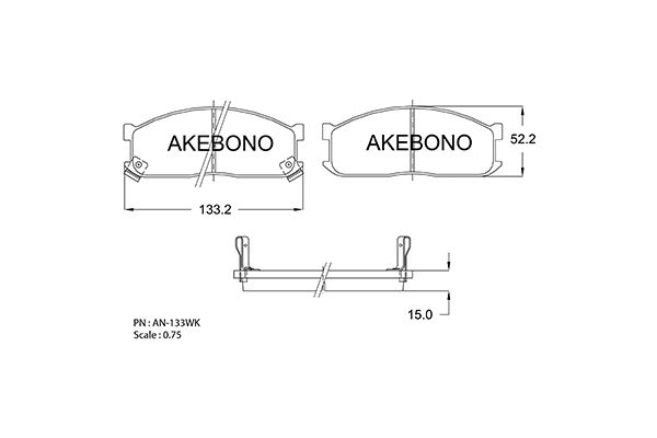 AKEBONO Első fékbetét AN-133WK_AKE