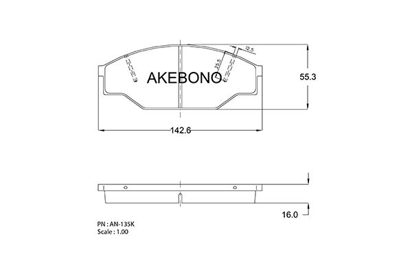 AKEBONO Első fékbetét AN-135K_AKE