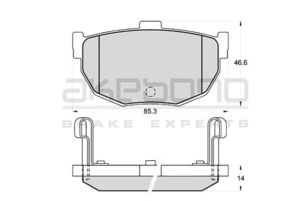 AKEBONO Fékbetét, mind AN-141WK_AKE