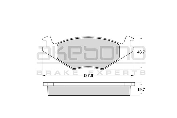AKEBONO Első fékbetét AN-143K_AKE