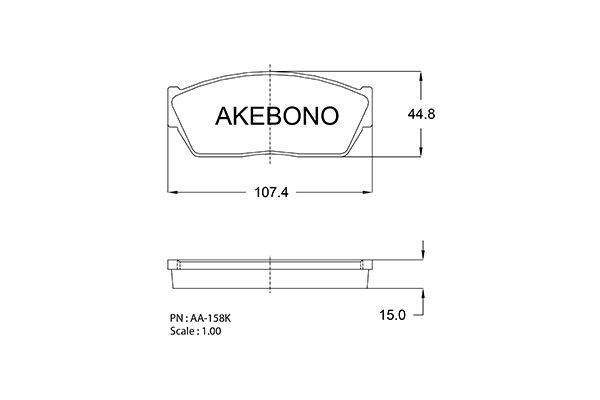 AKEBONO Első fékbetét AN-158K_AKE