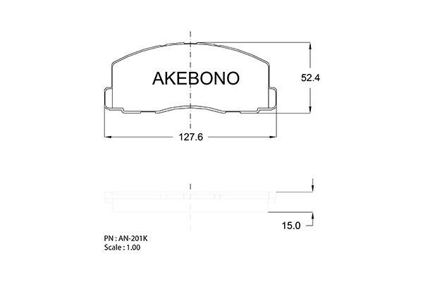 AKEBONO Első fékbetét AN-201K_AKE