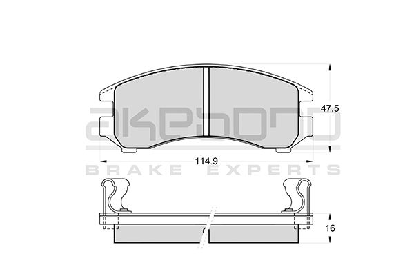 AKEBONO Első fékbetét AN-213K_AKE