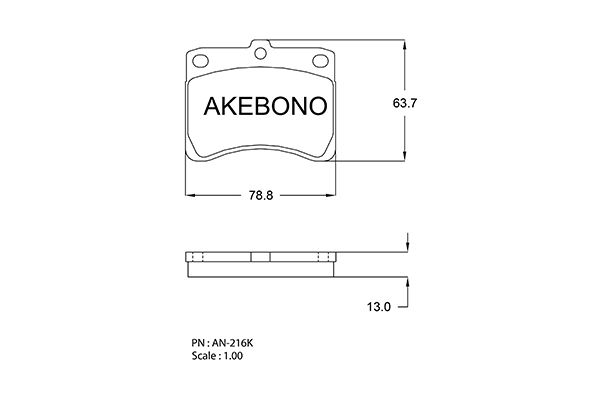 AKEBONO Első fékbetét AN-216K_AKE