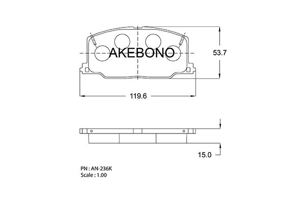 AKEBONO Első fékbetét AN-236K_AKE