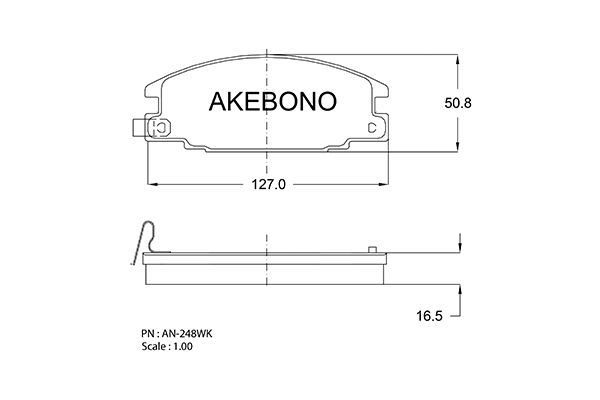 AKEBONO Első fékbetét AN-248WK_AKE